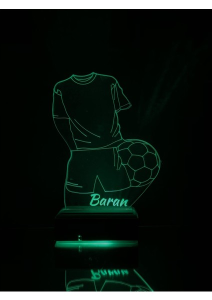 Futbol 3D 16 Renk Gece Lambası