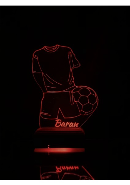 Futbol 3D 16 Renk Gece Lambası