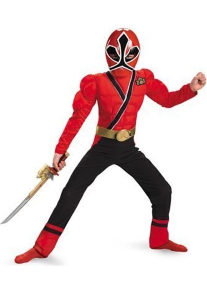 Power Rangers Samurai Kostümü + Kılıç Kalkan Seti