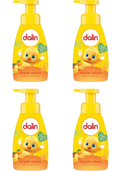 Köpük Sabun Mango ve Portakal Kokulu 200 ml x 4 Adet