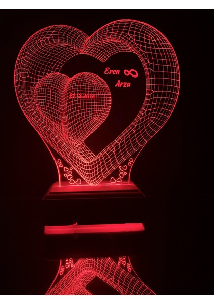 Sevgiliye Hediye Aşk ve Sonsuzluk 3D 16 Renk Dekoratif LED Lamba fırsatları