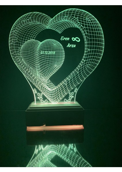 Sevgiliye Hediye Aşk ve Sonsuzluk 3D 16 Renk Dekoratif LED Lamba indirimleri