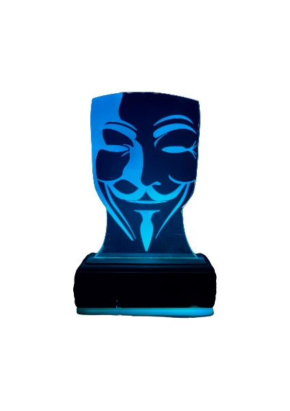 V For Vendetta 16 Renk Gece Lambası