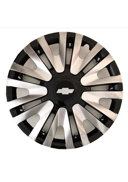 Chevrolet Aveo 15'' Inç Gri - Siyah 4lü Set Jant Kapağı Çelik Jant Görünümlü