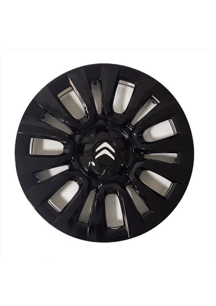 Citroen C2 15'' Inç Piano Black 4lü Set Jant Kapağı Çelik Jant Görünümlü