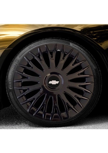 Chevrolet chevrolet Corvette 14'' Inç Piano Black 4lü Set Jant Kapağı Çelik Jant Görünümlü