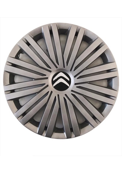Citroen 15'' Inç Gri 4lü Set Jant Kapağı Çelik Jant Görünümlü
