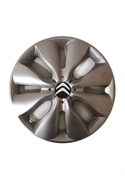 Citroen C3 Picasso 15'' Inç Gri 4lü Set Jant Kapağı Çelik Jant Görünümlü
