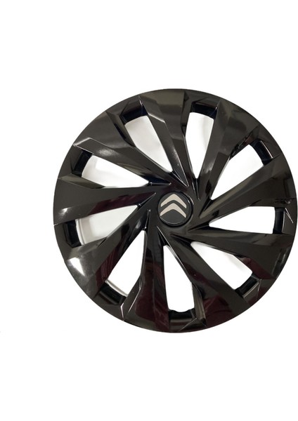 Citroen C3 14'' Inç Piano Black 4lü Set Jant Kapağı Çelik Jant Görünümlü