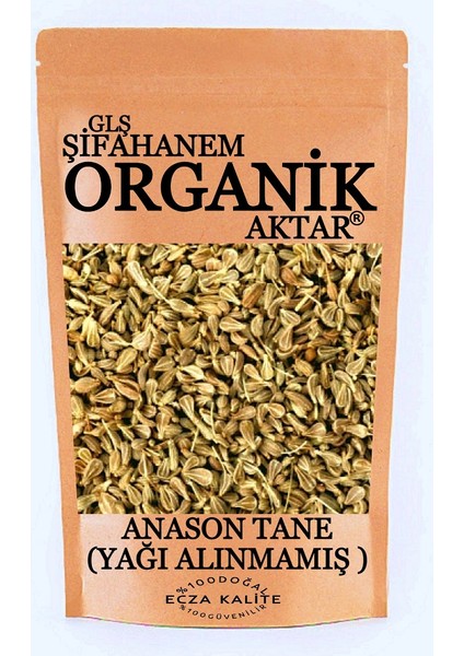 grLŞ Şifahanem Organik Aktar Anason Tohumu 500 gr Yağı Alınmamış Anason Çayı Bitkisi Tane Ecza Kalite