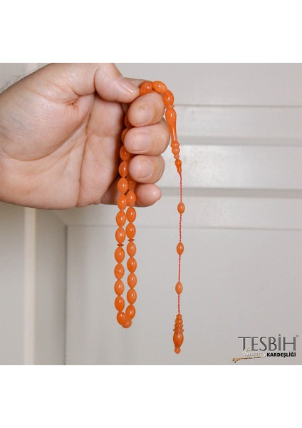 Beyzi Kesim Osmanlı Sistemli Abdullah Öner Atölyesi Sıkma Kehribar Tesbih TSB0223