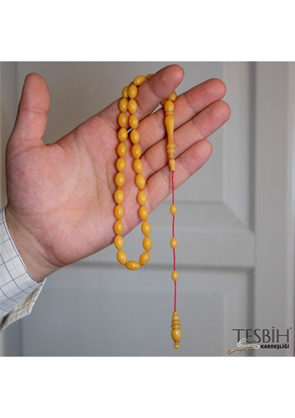 Beyzi Kesim Osmanlı Sistemli Abdullah Öner Atölyesi Sıkma Kehribar Tesbih TSB0218