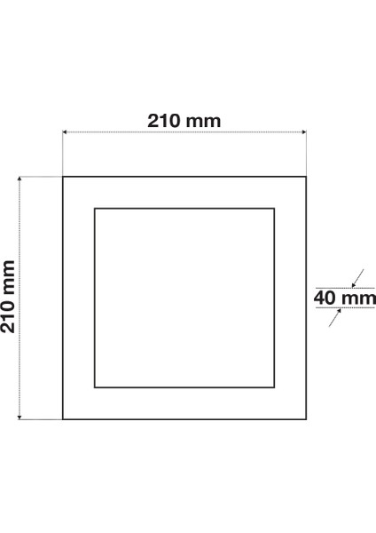 18W Sıva Üstü Kare LED Panel (Günışığı)