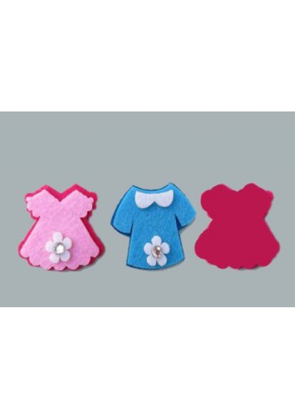 Keçe Elbise Modeli Pembe P50