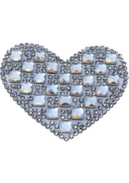Kalp Ütü ile Yapışan 6.2X4CM (Hot-Fıx) Pk:4