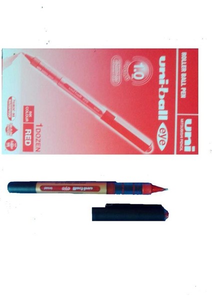 Office Mate Uni-Ball Imza Eye Roller 1.0 mm Kırmızı 12'li