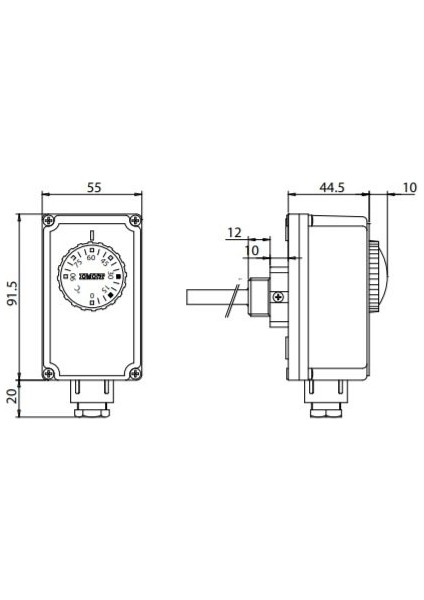 TC2/542470 0-90°c Kazan Termostatı