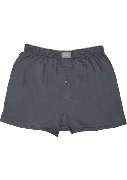 Erkek Penye Füme Battal Büyük Beden Boxer / Külot 6 Adet Abani Classic