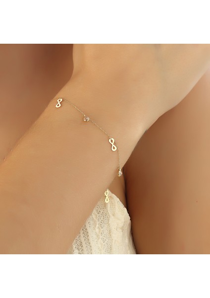 Altın Sonsuzluk Bileklik