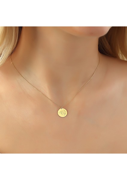 Altın Boğa Burcu Kolye