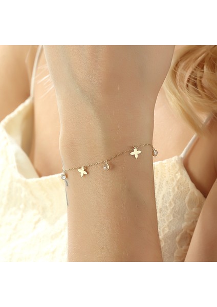 Altın Çiçek Bileklik