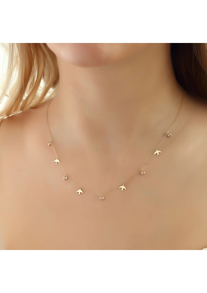 Altın Anka Kuşu Şans Kolye