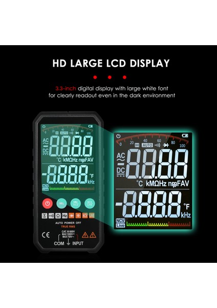 Süper İnce Palm Boyutu 3.3" LCD Dijital (Yurt Dışından)