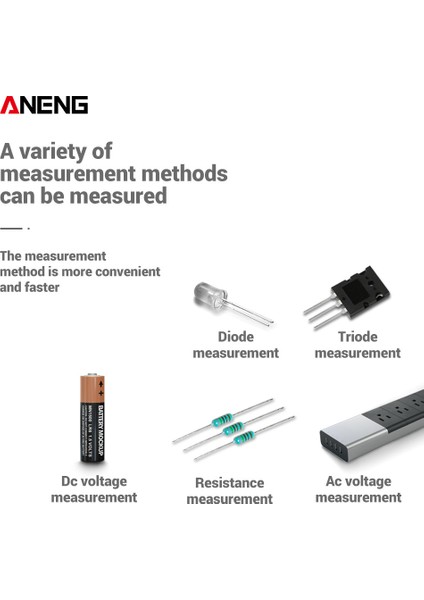 Aneng M1 El Dijital Multimetre LCD Arka Yüksek Hassasiyetli (Yurt Dışından)