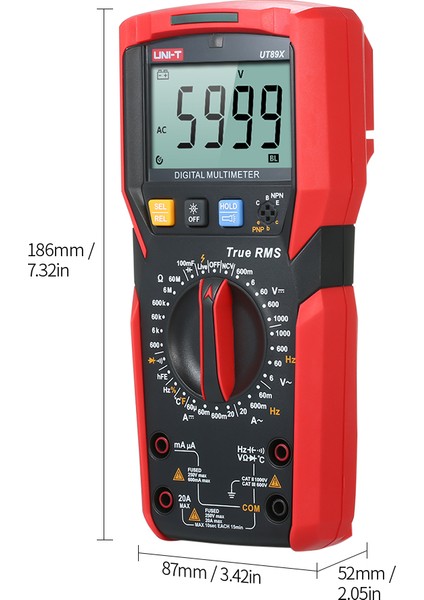 UT89X Dijital Multimetre Yüksek Doğruluk El Mini (Yurt Dışından)