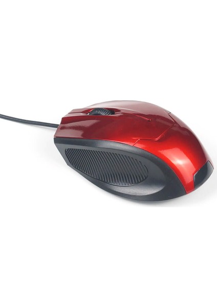 WZ-3012 Kablolu USB Optik Mouse 1600 Dpi Optic Maus Fare - Kırmızı