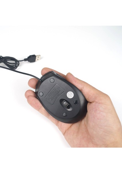 WZ-3012 Kablolu USB Optik Mouse 1600 Dpi Optic Maus Fare - Kırmızı