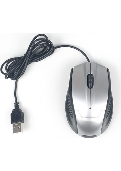 WZ-3012 Kablolu USB Optik Mouse 1600 Dpi Optic Maus Fare - Gri