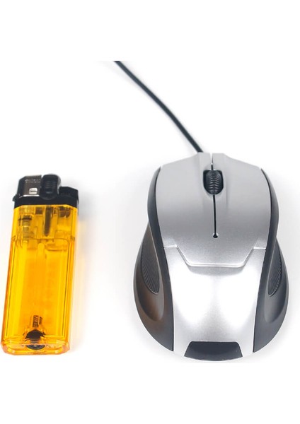 WZ-3012 Kablolu USB Optik Mouse 1600 Dpi Optic Maus Fare - Gri