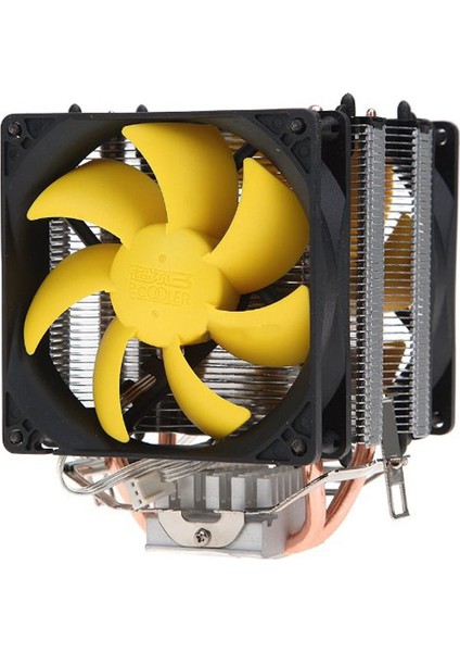 Intel 775 1155 1156 I3 I5 I7 Amd Am2 Am3 Cpu Işlemci Fanı Pc Cooler 2 x 9cm Fan