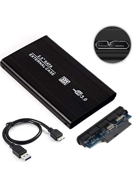 2.5'' Inç USB 3.0 Harici HDD SSD Harddisk Kutusu - Micro USB 3.0 Giriş