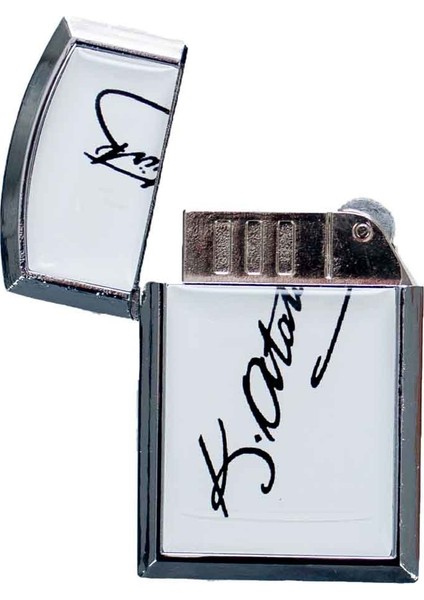 Atatürk Modelli Metal Çakmak , Gazlı Çakmak