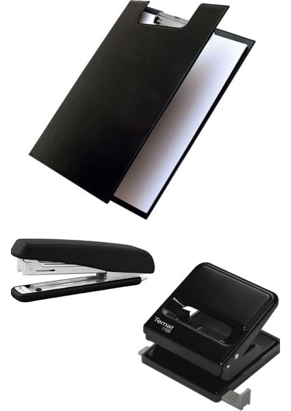 Evrak Rafı Metal 4'lü + Mekanizma Perfore Set 3'lü + Kaneks Ergonomik Tasarım Zımba Makinası modelleri