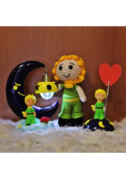 Küçük Prens Işıklı Biblo Küçük Prens Amigurumi ve Notluk