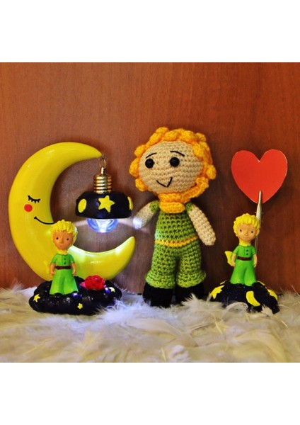 Küçük Prens Işıklı Biblo Küçük Prens Amigurumi ve Notluk