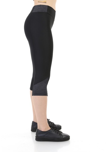 304TVK0 Kadın Kapri Tayt Melanı modelleri