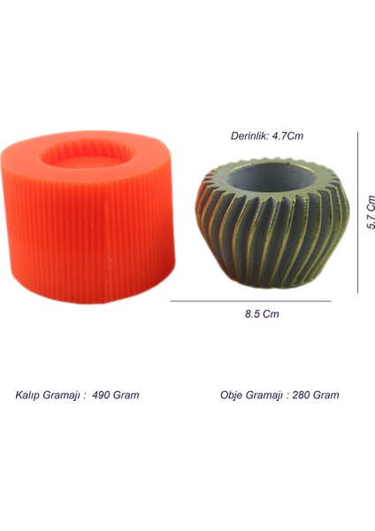 Beton Saksı Silikon Kalıp 151