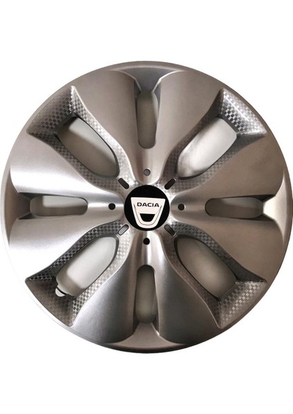 dacia Sandero 15'' Inç Gri 4lü Set Jant Kapağı Çelik Görünümlü