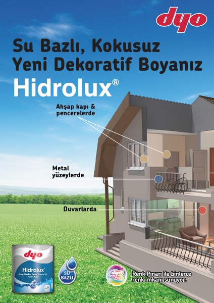 Hidrolux 1.kalite Su Bazlı Ahşap - Metal - Duvar Boyası 2.5 Lt