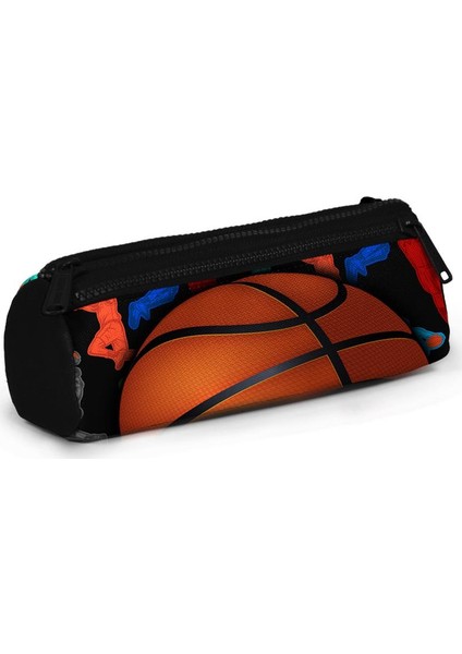 Kids Siyah Basketbol Toplu Üç Bölmeli Kalem Çantası 22321 modelleri