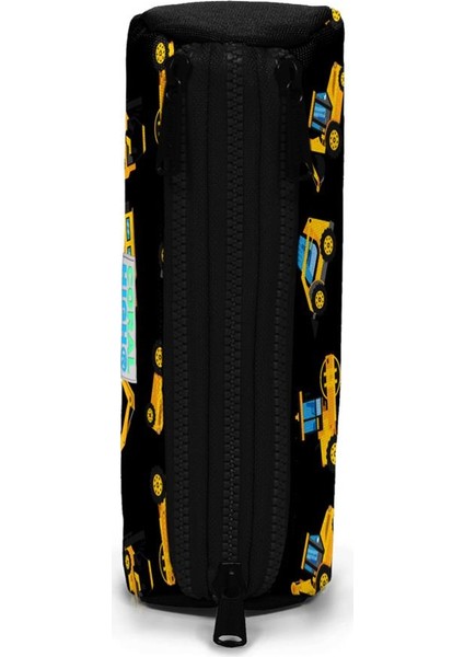 Kids Siyah Dozer Desenli Üç Bölmeli Kalem Çantası 22328 fiyatları