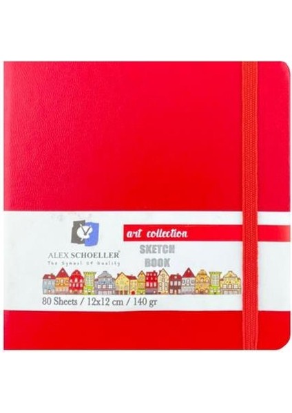 Sketch Book 80 Yaprak 140 gr 12 x 12 cm Kırmızı