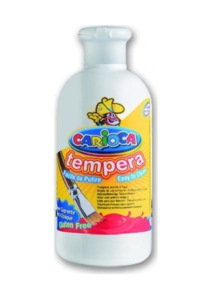 Tempera Süper Yıkanabilir Guaj - Sulu Boya Seti 6 Renk x 250 ml + Fırça Seti 4'lü modelleri
