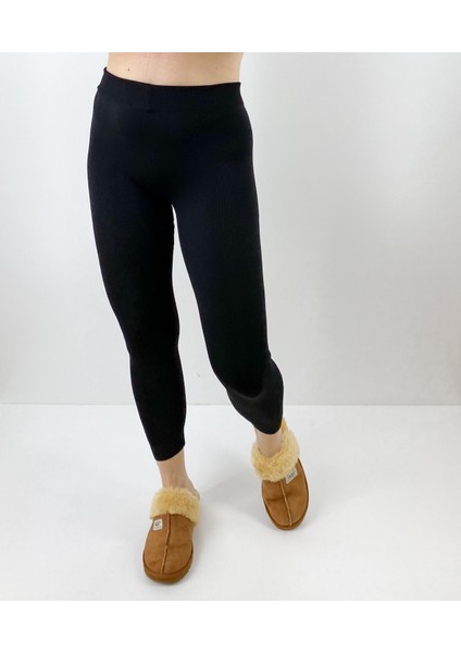 Kadın Siyah Triko Tayt modelleri