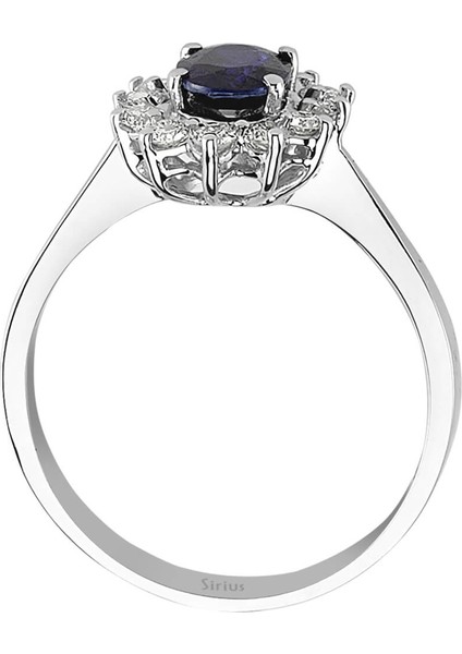 Pırlanta ve Oval Safir Taşlı Anturaj Yüzük 0417R0019 modelleri