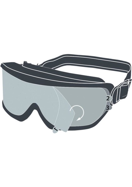 Galeras Füme Goggle Iş Gözlüğü